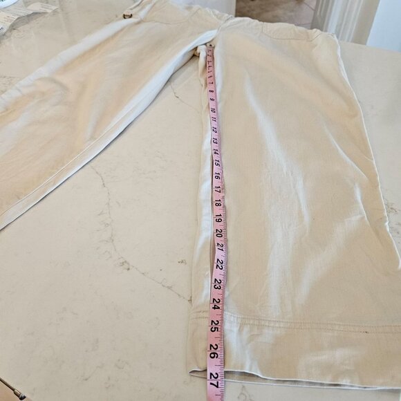 Bali Lauren Ralph Lauren Size 14 Beige Cotton Pant Trouser Adjustable Waist - Picture 12 of 12